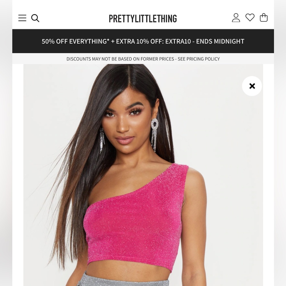 PLT one shoulder top size 4